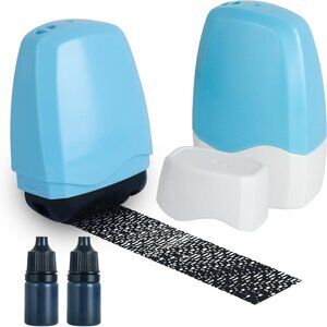 Identity Theft Protection Roller Stamp, Blue, HS-009